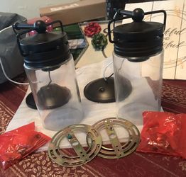 Set Of Two Glass Vanity Lights 