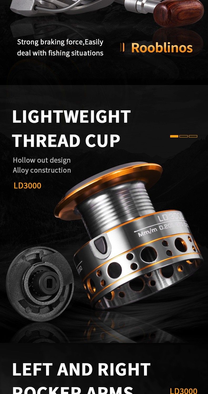 Spinning Reel, Ultra Smooth Powerful Fishing Reel Left Right Exchange Handle, 5.5:1 High Speed, 35 LB Max Drag Heavy Duty Big Game Fishing