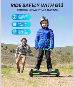 New Black GYROOR G13 Hoverboard with built in Bluetooth speaker - see description below