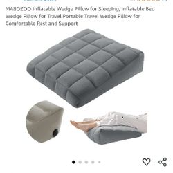 New Inflatable WEDGE With Soft Gray 🩶 GRAY Cover With Zipper. See Photos. CASH Pickup Only