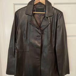 Avanti Women’s Leather Jacket - Size XL, Dark Brown 