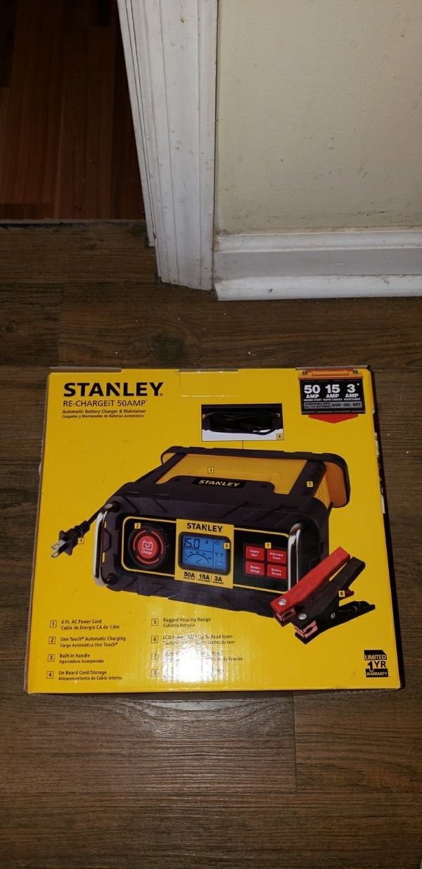 BRAND NEW STANLEY 15 Amp Battery Charger with 50 Amp Engine Start