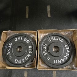 Brand New Generic 25lb Olympic Weight Plates 