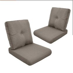22 in. x 24 in. 4-Piece CushionGuard Outdoor Lounge Chair Deep Seat Replacement Cushion Set in Gray