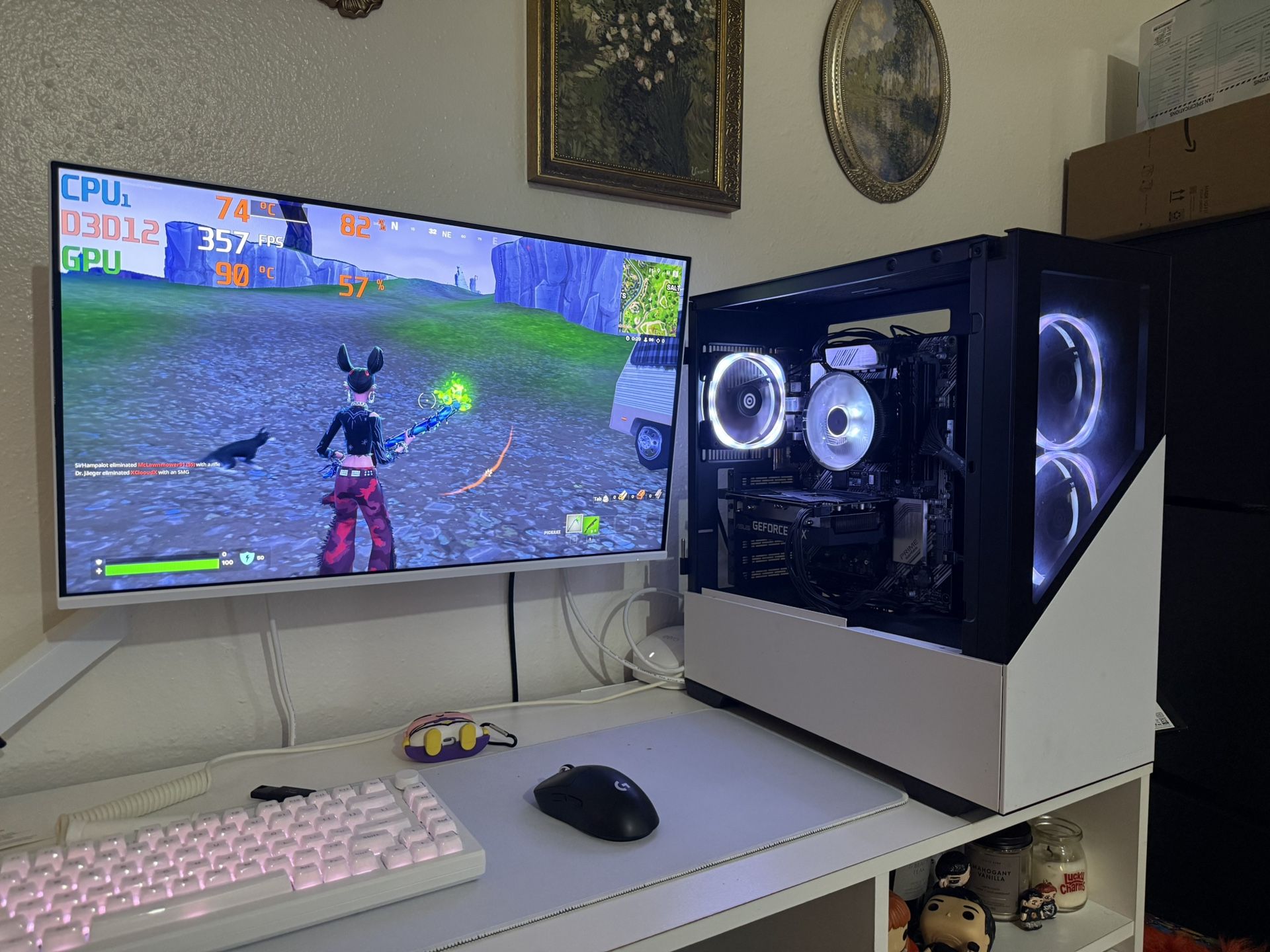 White Gaming Pc Computer Desktop RTX 3060 / Ryzen 5 5600X