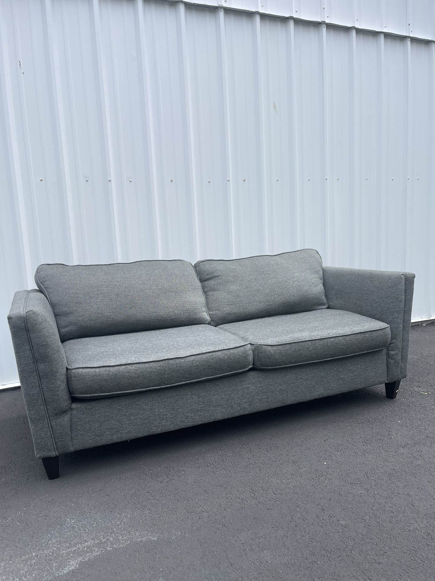 🚚 FREE DELIVERY 🚚 Raymour & Flanigan - Paley, Fabric Dark Grey 2 Seater Sofa