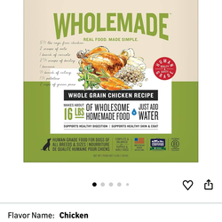 New The honest kitchen wholemade dog food 4lbs