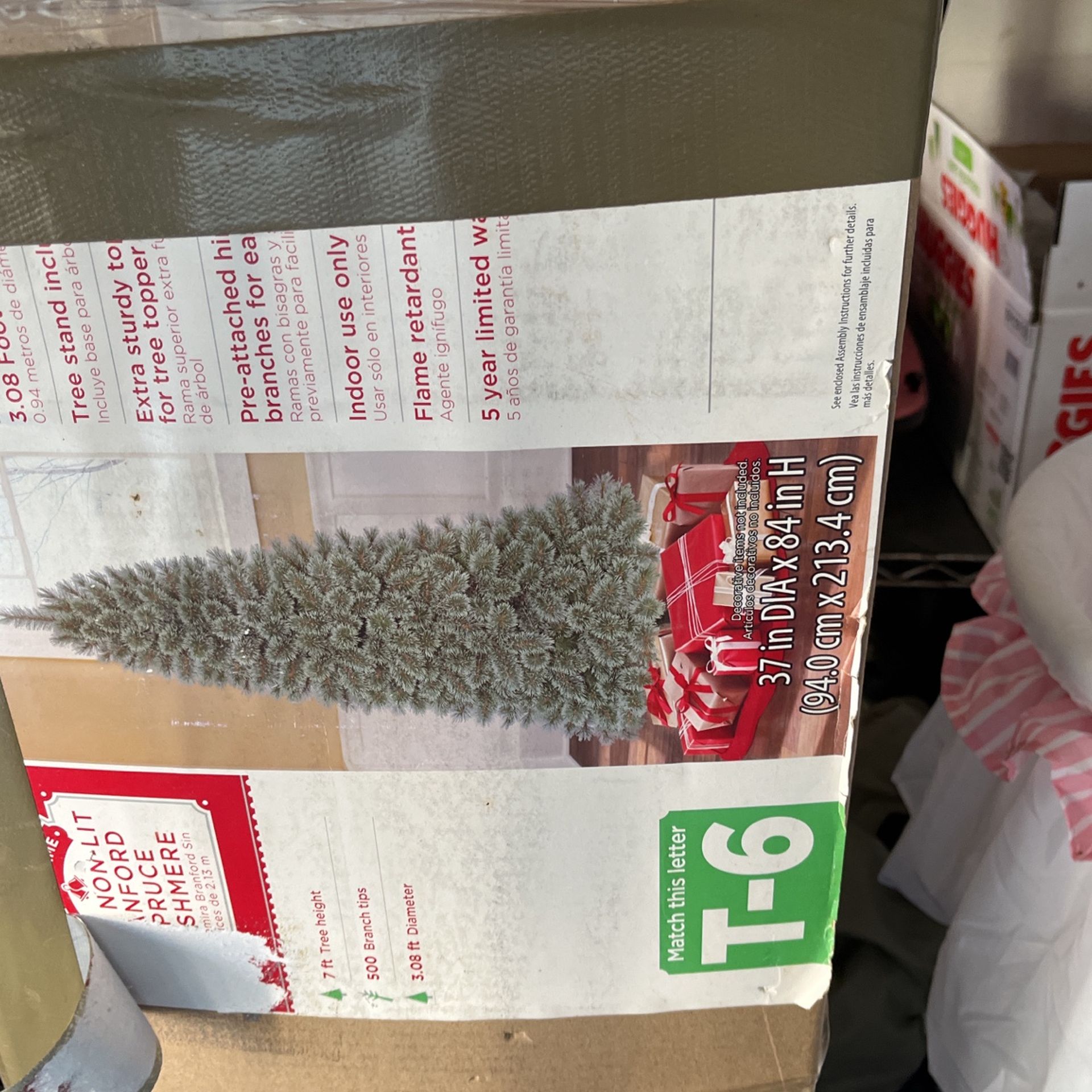 Christmas Tree Not Pre Lite Spruce 7 Ft