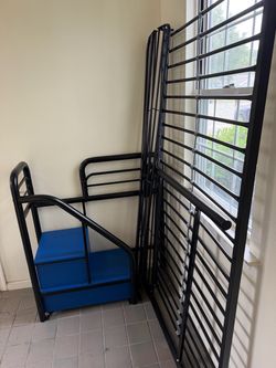 Black Metal Bunk Twin Bed Frame