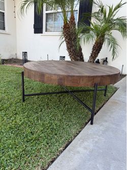 Wood coffee table