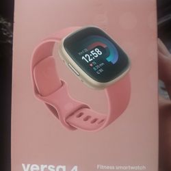 Fitbit Versa 4 Fitness Smartwatch - Pink Sand/Copper Rose Aluminum