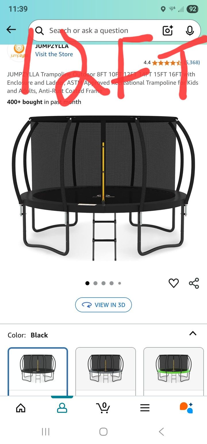 12 Ft Trampoline