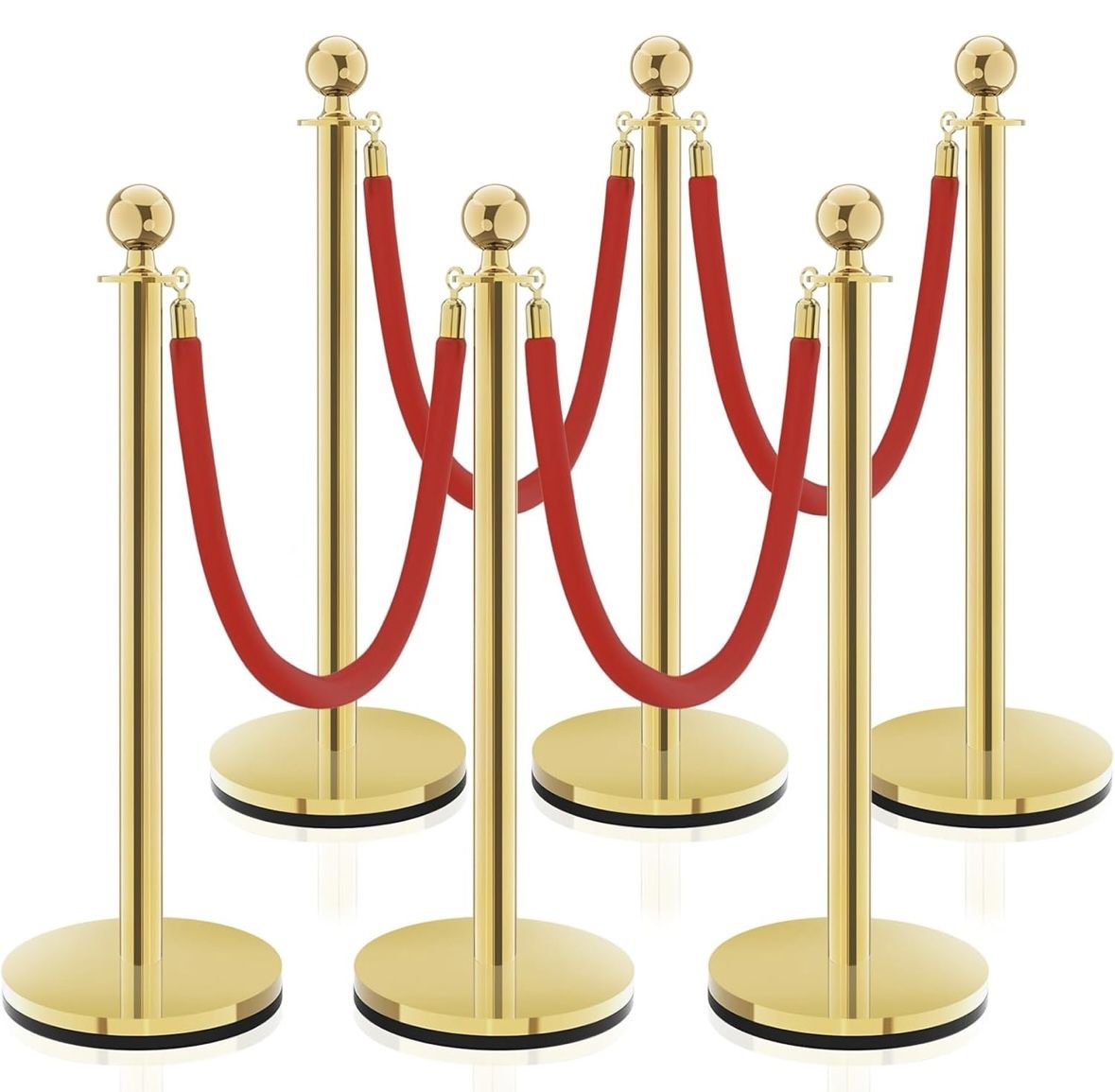 Stanchion Kit (for Red Carpet Event) - Red & Gold