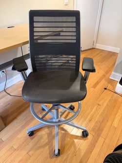 Steelcase V2 Think Drafting Stools with 3D Knit Back brown