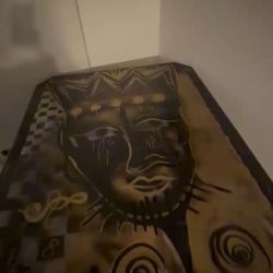 Wood Painted/ Carved Dining Table Or Art table