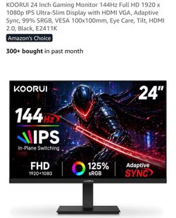 Koorui gaming monitor 24in
