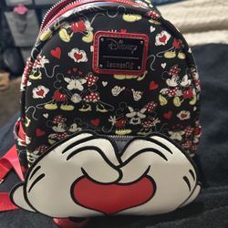 Disney Loungefly mickey &Minnie love mini Backpack