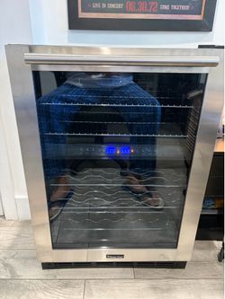 Wine cooler fridge.