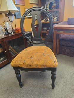 ETHAN ALLAN STYLE OVAL BACK ACCENT CHAIR