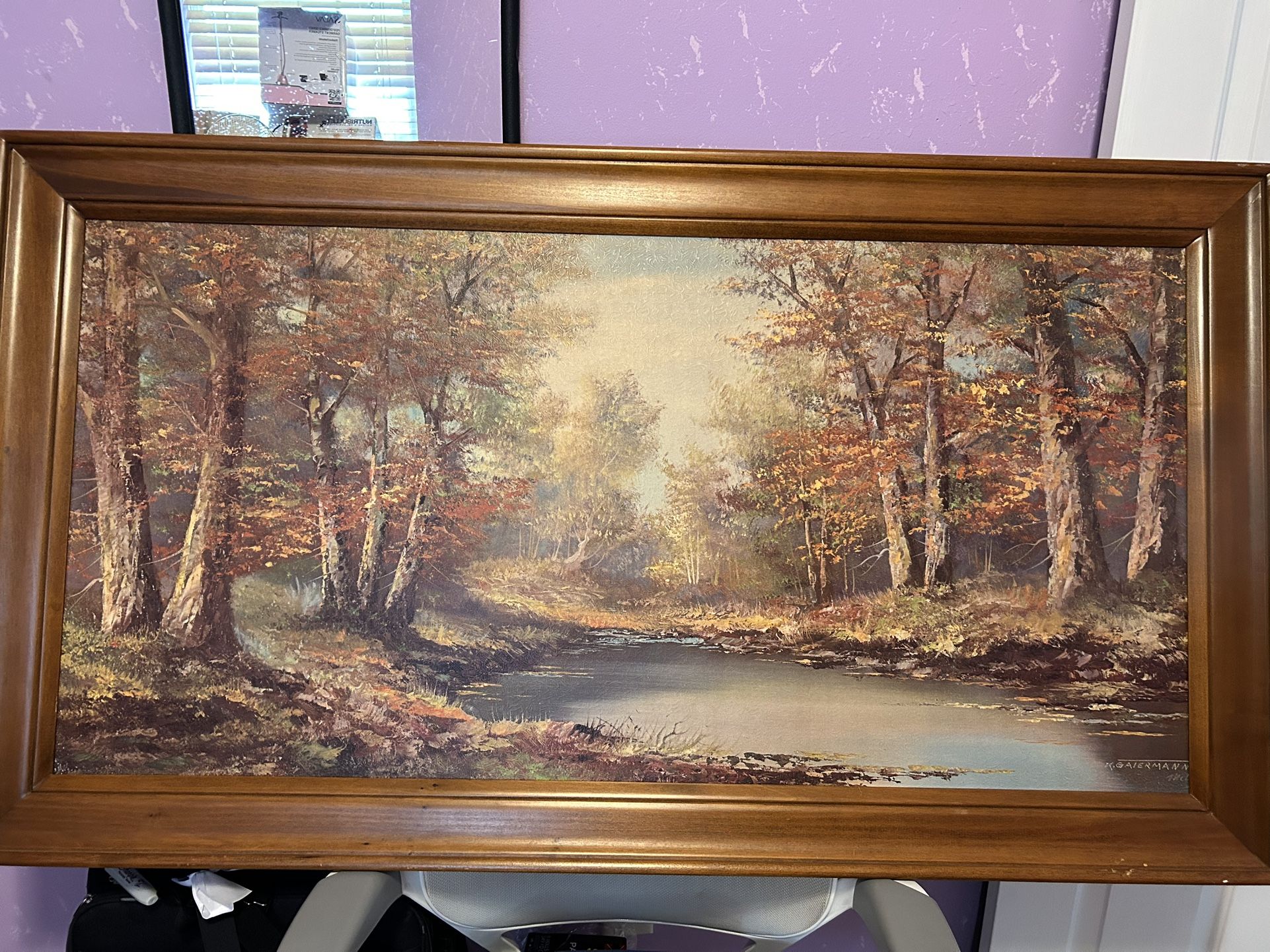 Painting Autumn Scene By L. Gatermann