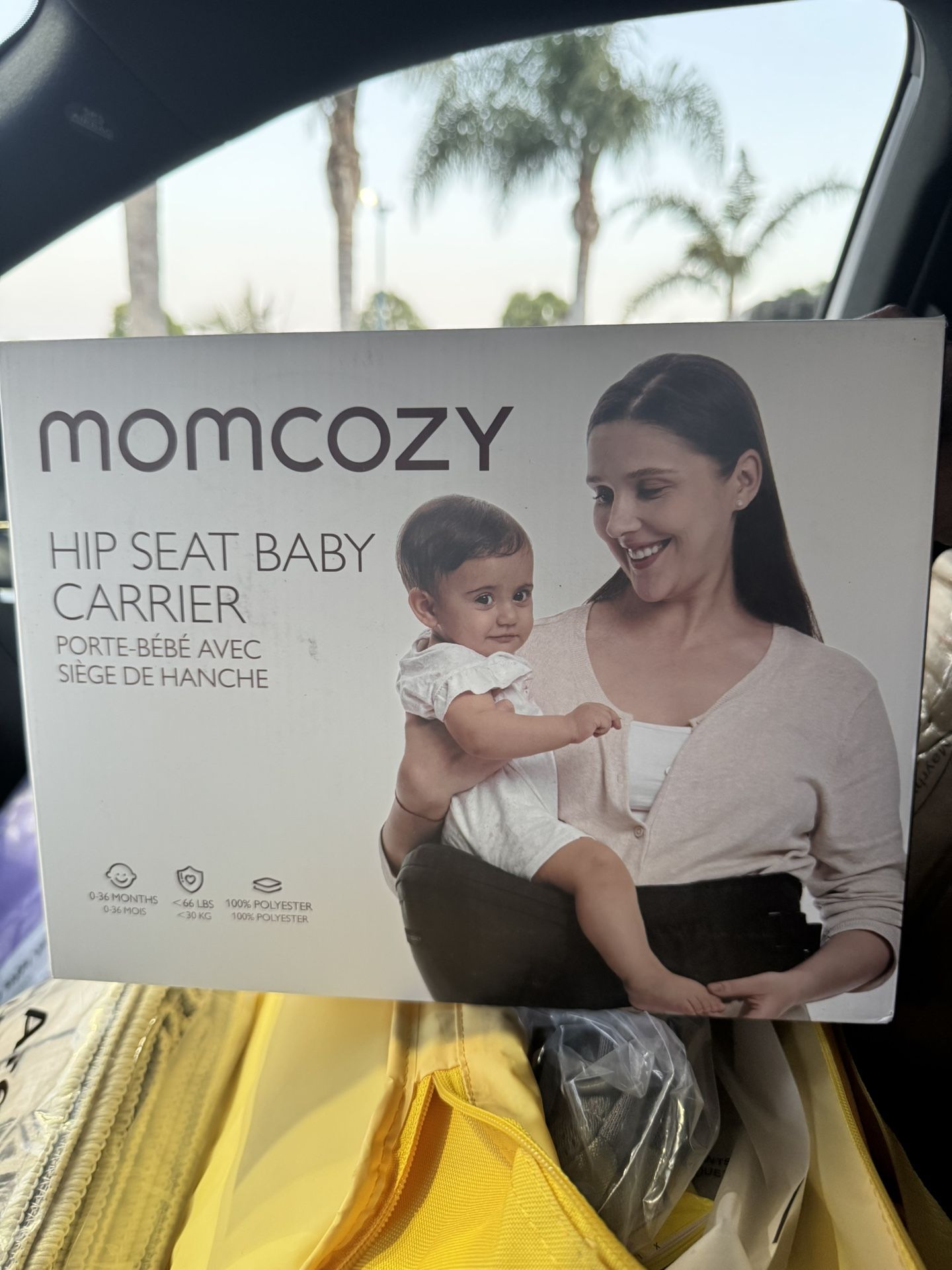 Momcozy Hip Seat Baby Carrier - Adjustable Waistband with Original 3D Belly Protector, Ergonomic Carrier with Various Pockets for Newborns & Toddlers