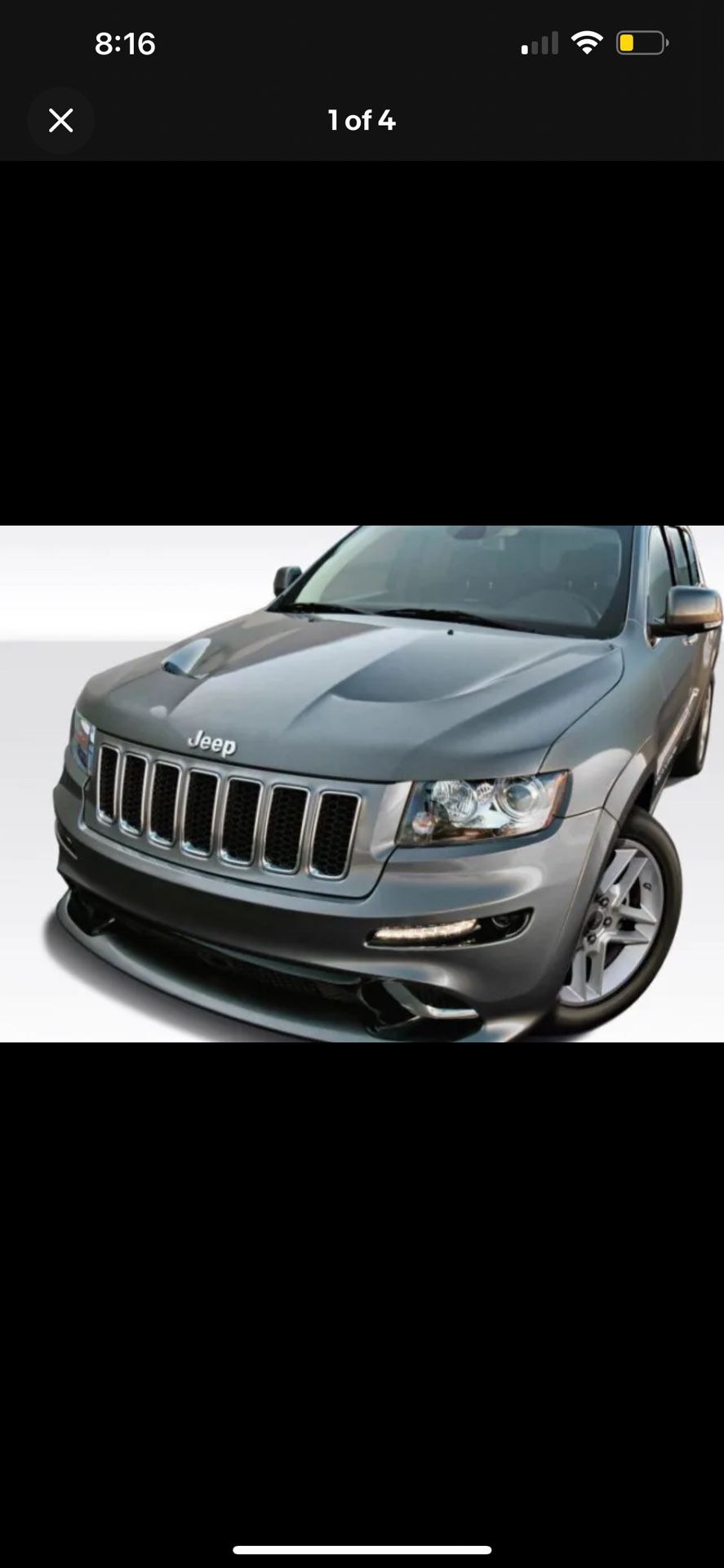 SRT Heat Extractor Style Fibergljass Hood for 2011-2020 Jeep Grand Cherokee