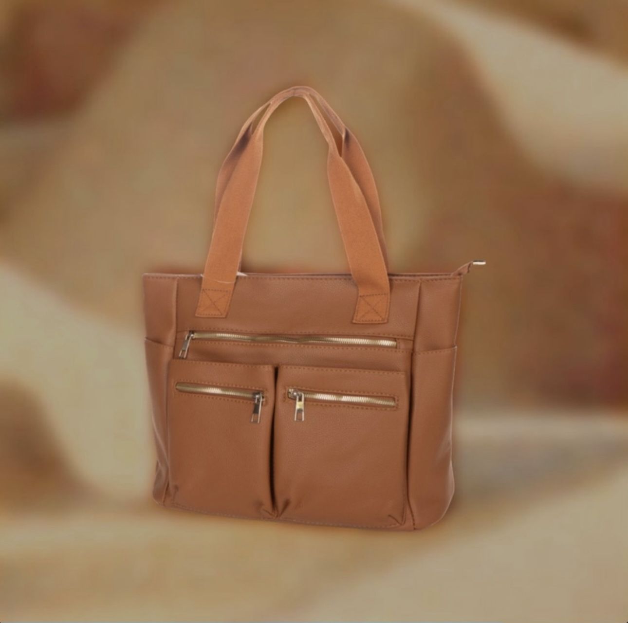 Chic Large Brown Tote Bag