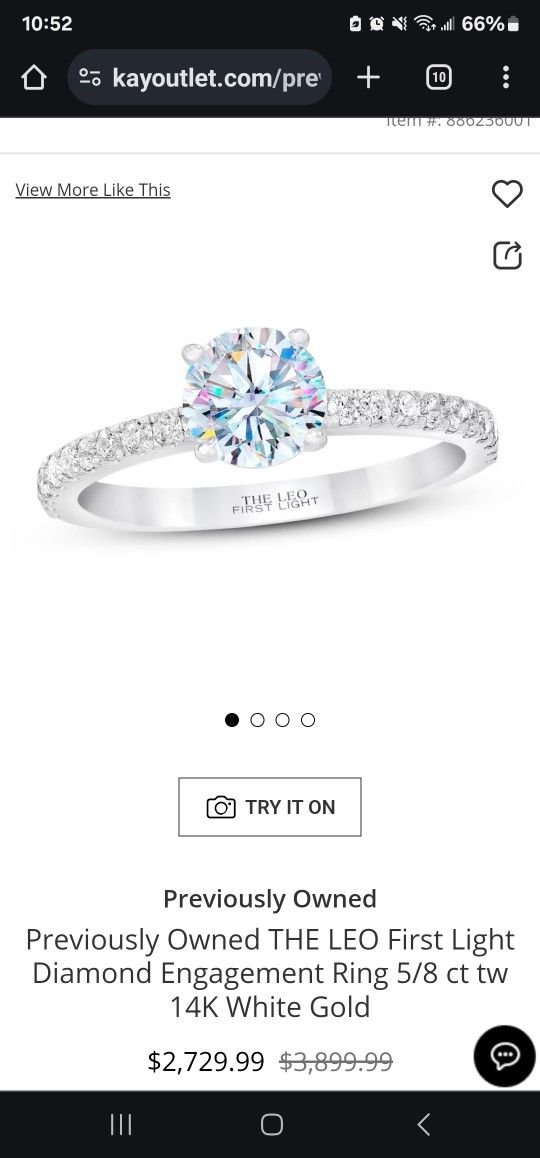 Size THE LEO First Light Diamond Wedding Band 1/6 ct tw 14K