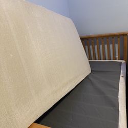 Twin bed with momery foam