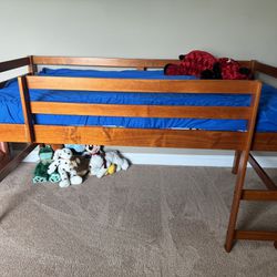 twin wood loft bed