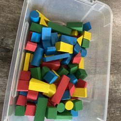 100 pieces wooden blocks