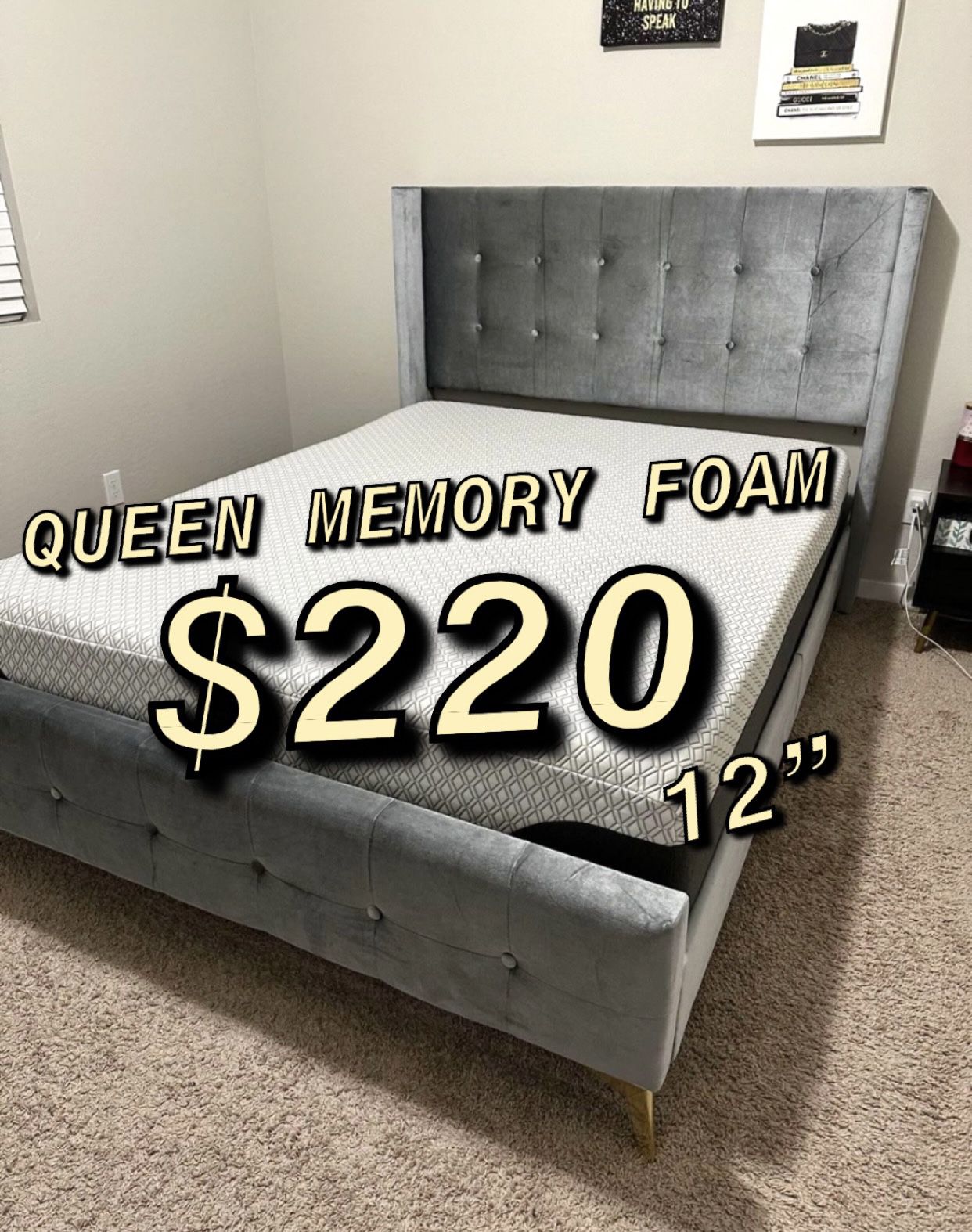 Queen Memory Foam Mattress $220