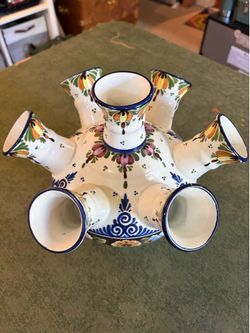 Vintage Dutch Deltware Tulip Vase