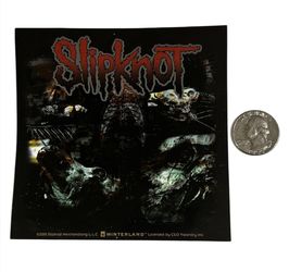 Vintage 2001 Slipknot Sticker — Official Winterland Licensed, Rare Early‑Career Collectible