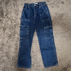 Women’s Blue Baggy Cargos