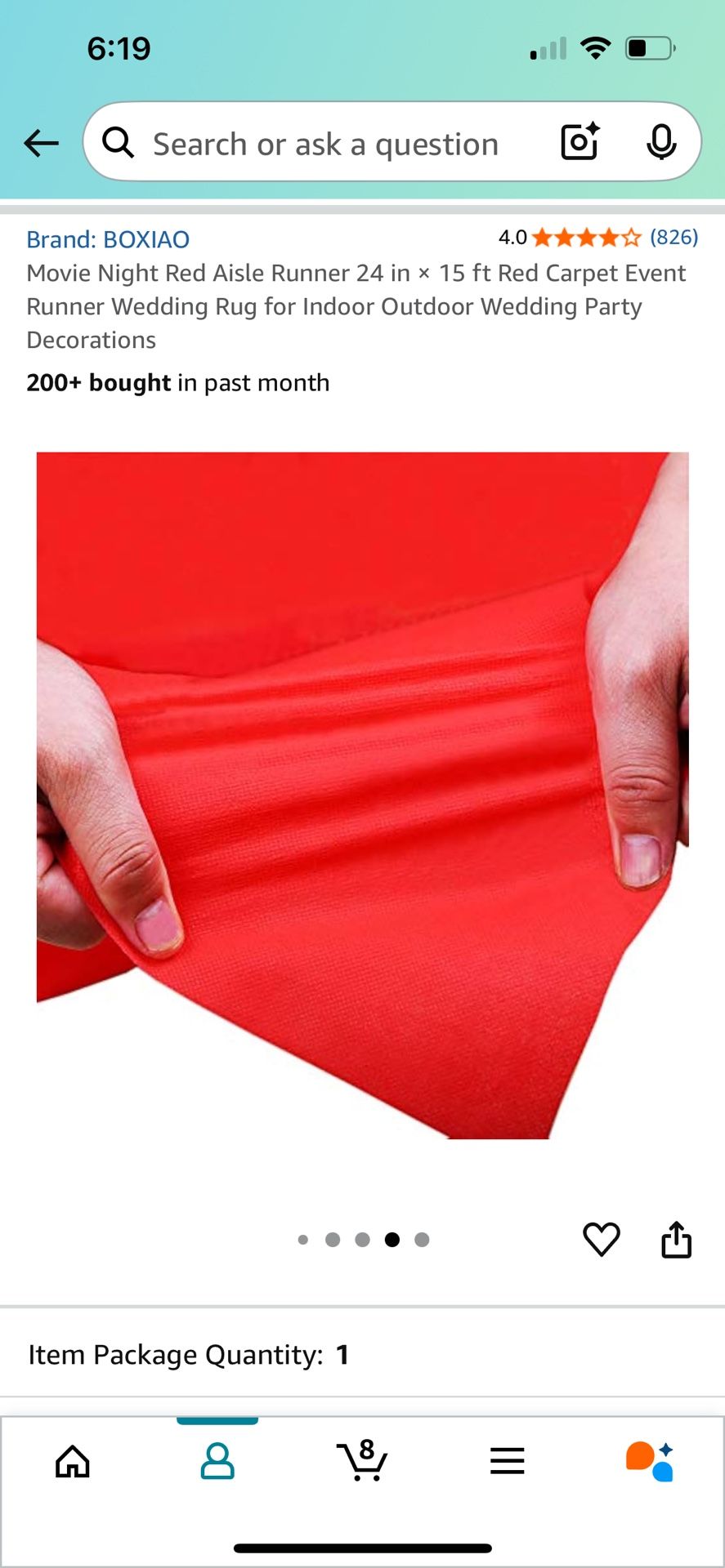 Red Aisle Runner For Party