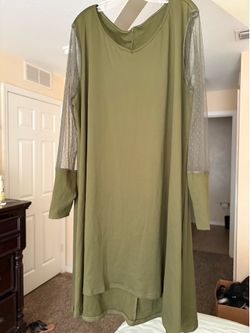 Women’s olive green plus dress 3x