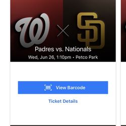 Padres Vs. Nationals Tickets