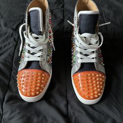 Christian Louboutin Spike Leather Trainers Size 43 (No Box Included, No Meet Ups, No TRADES)
