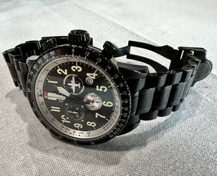 ESQ Movado Beacon Chronograph Black PVD 46 mm Watch