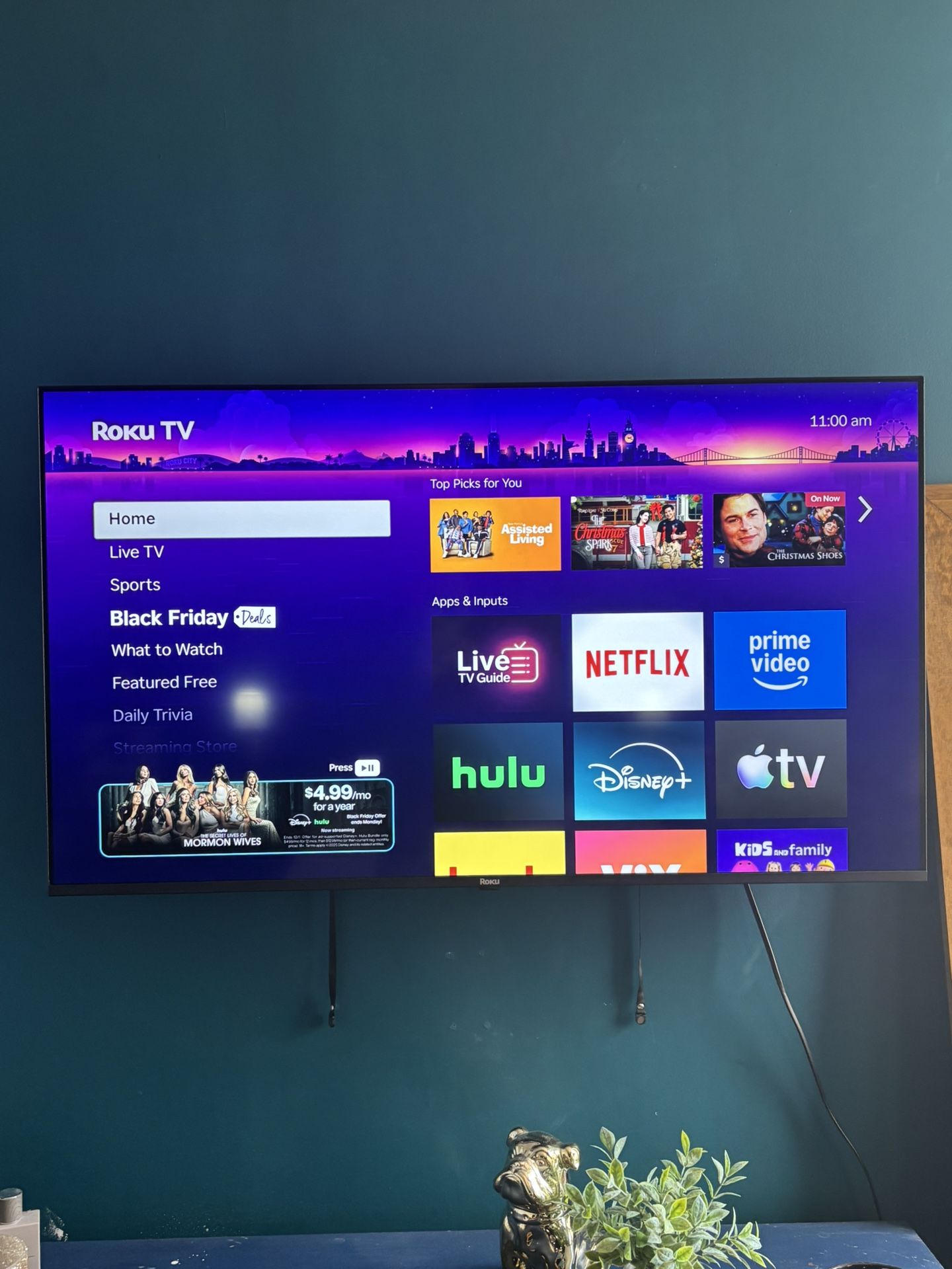 50” 4K HDR Smart TV (Roku)