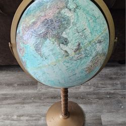 Vintage 12" Diameter Replogle Pedestal Globe