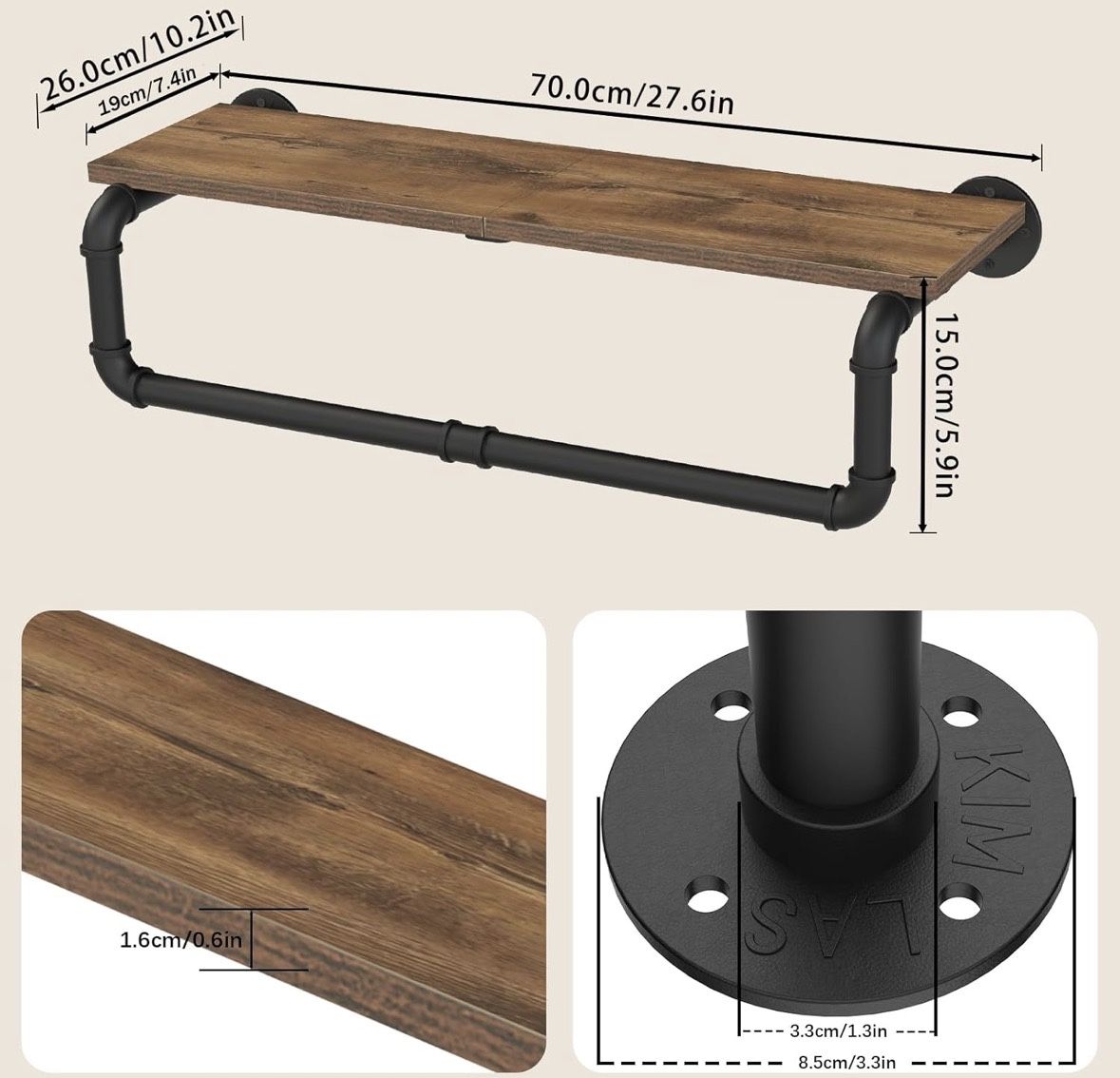 Clothing Rack with Top Shelf