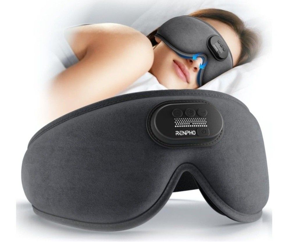 RENPHO New Ultra Soft Sleep Mask with 5.2 Bluetooth HD Headphones