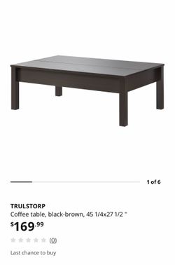 Trulstorp IKEA lift top coffee table