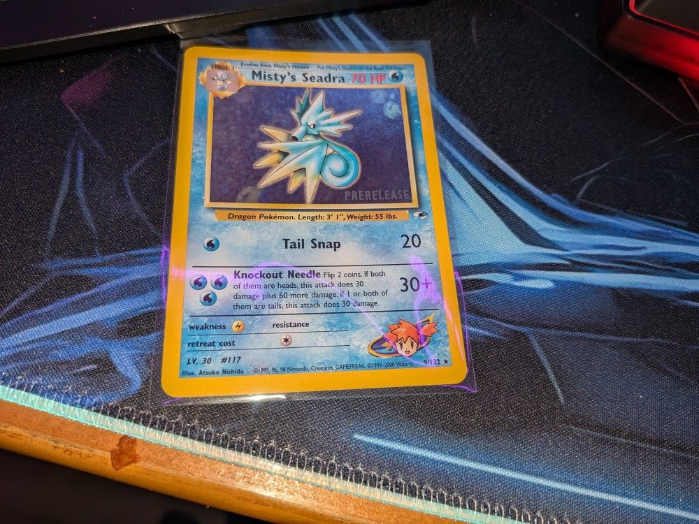 Misty's Seadra Pre release WOTC PROMO Pokemon