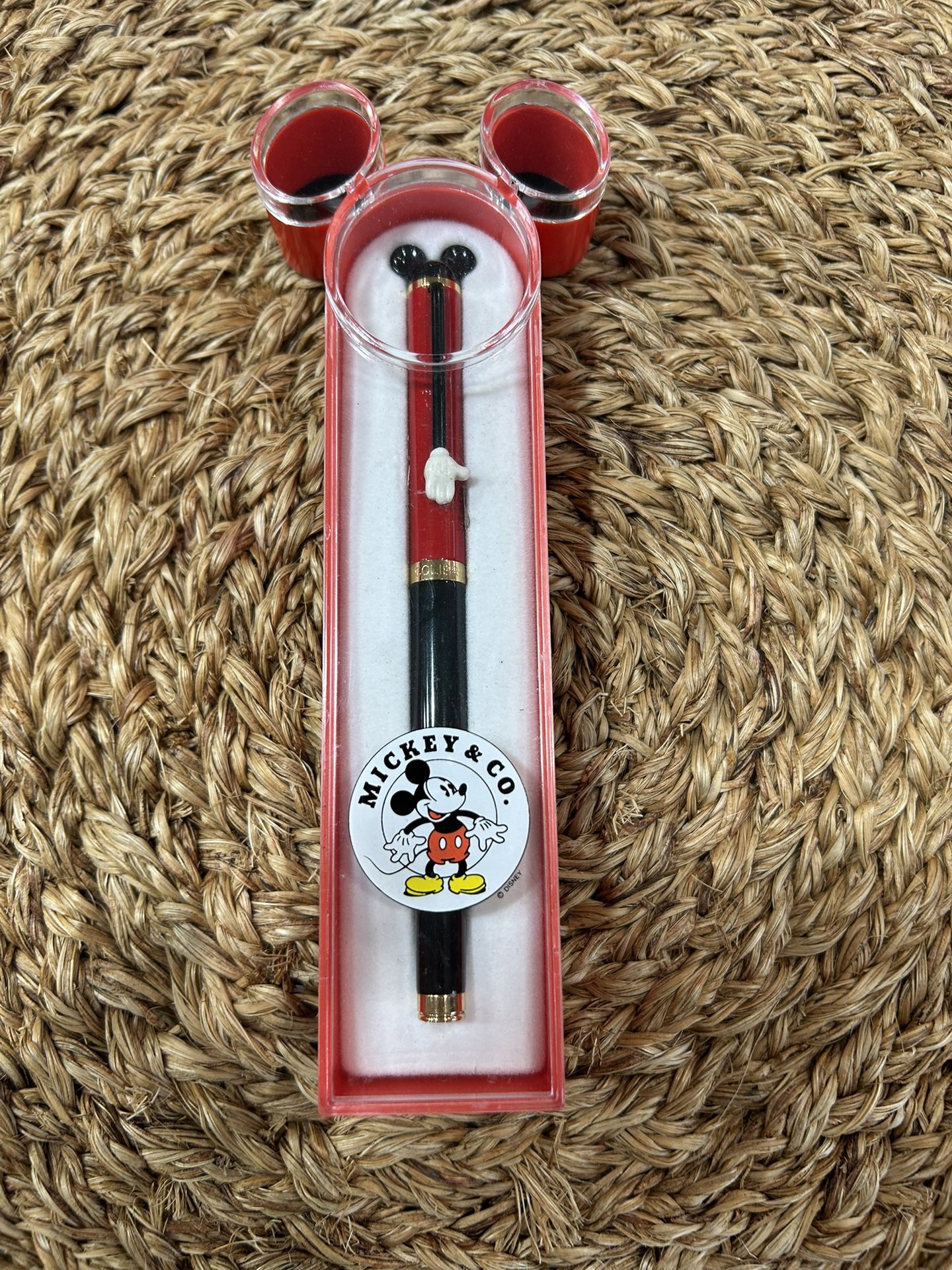 vintage Colibri Disney Mickey Mouse & Co. ink pen, likely a rollerball or ballpoint pen.