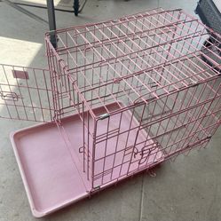 Cute pink dog crate!