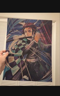 Demon Slayer 3D 3-in-1 holographic lenticular print