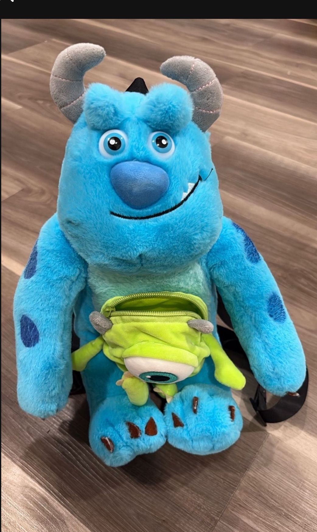 Disney Outfits/ Disney Plushie Backpack/ Monsters Inc 